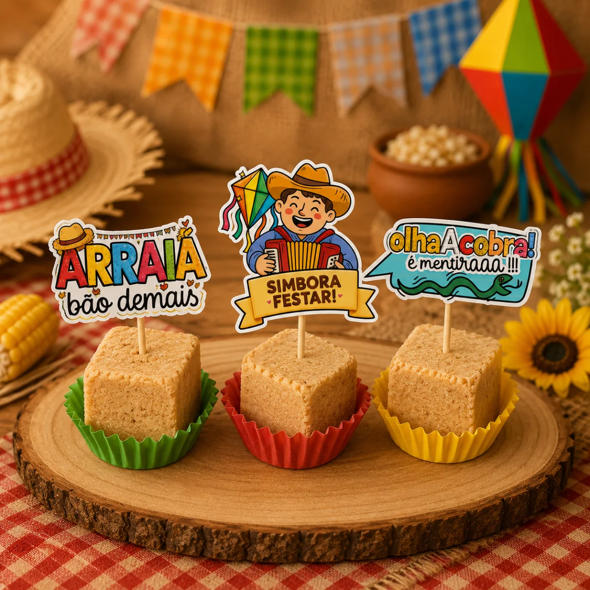 Kit 40 Toppers para Docinhos Festa Junina – Topper para Doces São João, Decoração Festa Junina para - Imagem 1