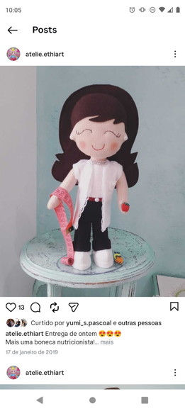 Boneca Personalizada de Feltro - Imagem 5