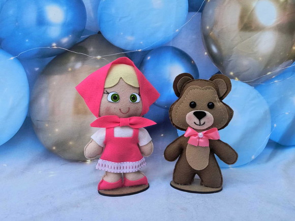 Centro de Mesa Marsha e Urso