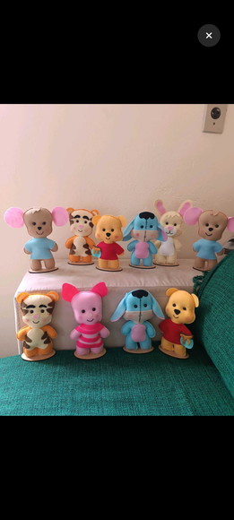Centro de Mesa Ursinho Pooh em Feltro