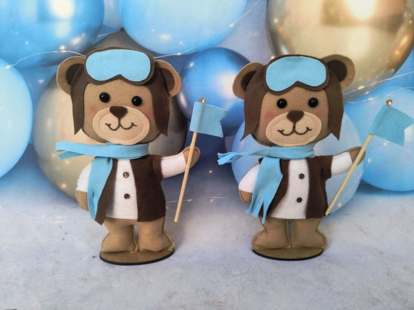 Centro de Mesa Urso Aviador
