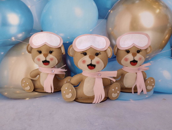 Centro de Mesa Urso Feltro - Imagem 2