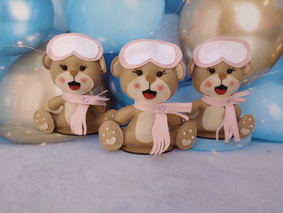 Centro de Mesa Urso Feltro - Imagem 3