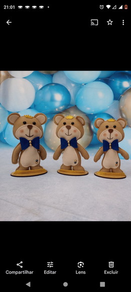 Centro de Mesa Urso Rei