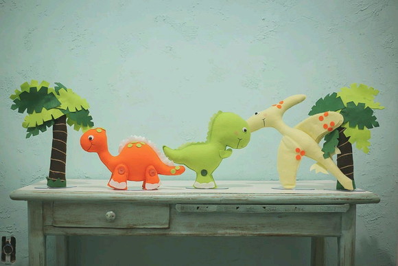 Dinossauros em feltro - Imagem 5