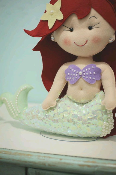 Pequena Sereia de feltro - Imagem 5