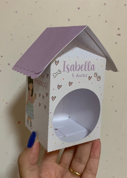 Caixa Casinha - Cachorrinho - Crio em Qualquer Tema