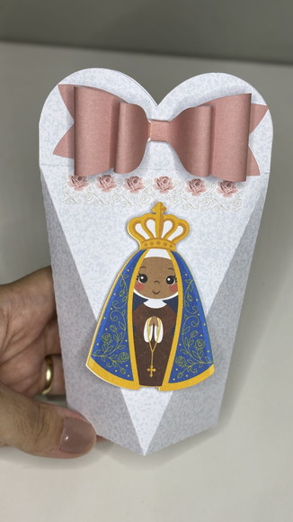 Caixa Coração Nossa Senhora - Crio em Qualquer Tema