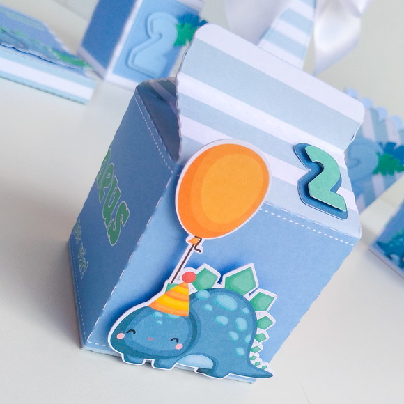 Caixa Milk - Dinossauro Baby - Personalizo em Qualquer Tema