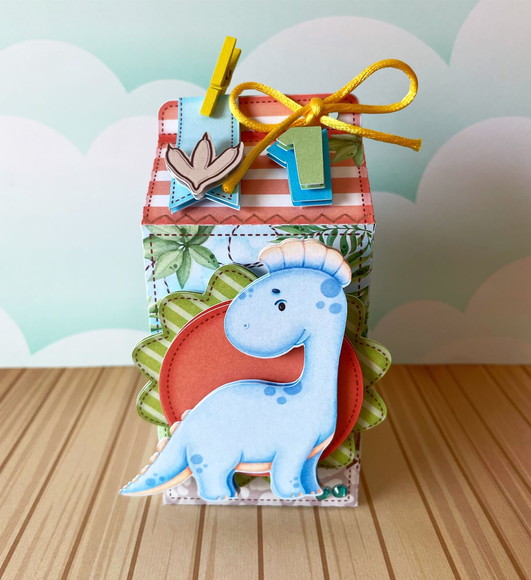Caixa Milk - Dinossauro Baby - Personalizo em Qualquer Tema