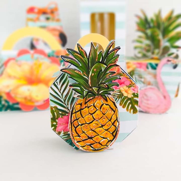 Caixa Oitavada -tropical- Crio em Qualquer Tema