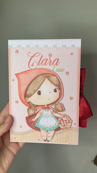 Convite Caixa Pirulito Personalizado Chapeuzinho