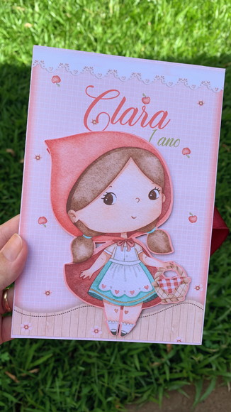 Convite Caixa Pirulito Personalizado Chapeuzinho - Imagem 4