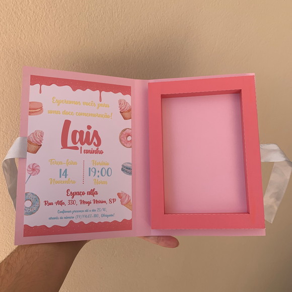 Convite Caixa Pirulito Personalizado Doceria - Imagem 3