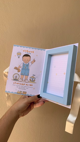 Convite Caixa Pirulito Personalizado Parque de Diversão - Imagem 4