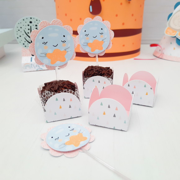 Forminha de Docinho +topper -chuvinha/animais- Qualquer Tema