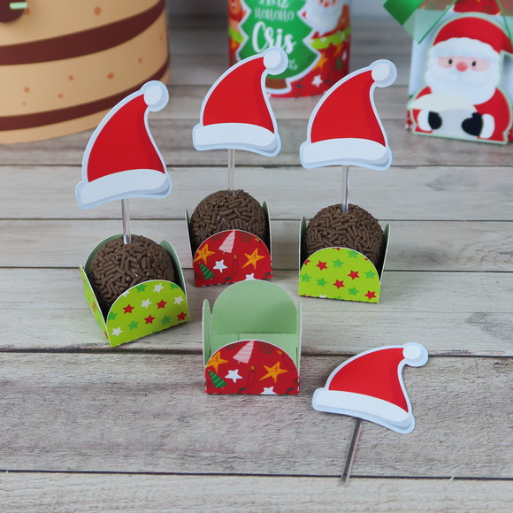Forminha de Docinho com Topper - Natal / Qualquer Tema
