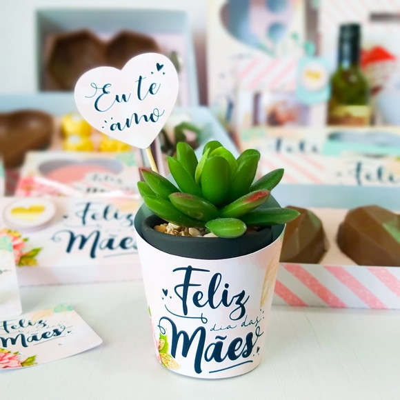 Saia para Suculenta + Plaquinha - Dia das Mães