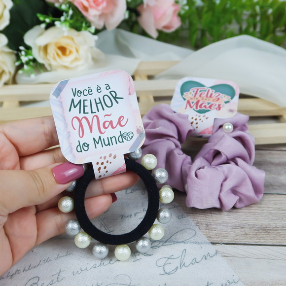 Tag Amarrador de Cabelo -dia das Mães / Qualquer Tema