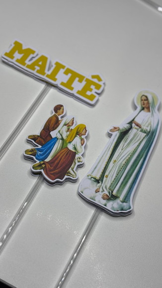 Topo de Bolo Montado - Nossa Senhora - Crio em Qualquer Tema