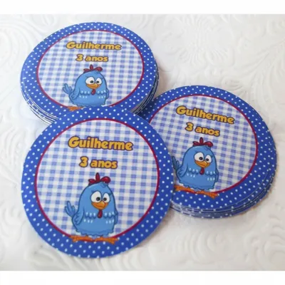 Adesivo para Latinha Galinha Pintadinha (50 unidades)