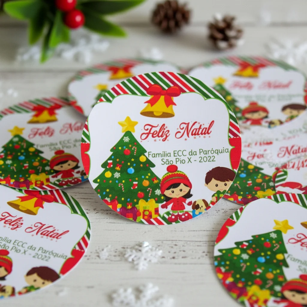 Adesivo para Latinha Natal ( 50 unidades) - Imagem 1