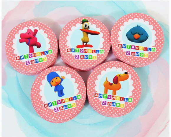 Adesivo para Latinha Pocoyo (50 unidades)