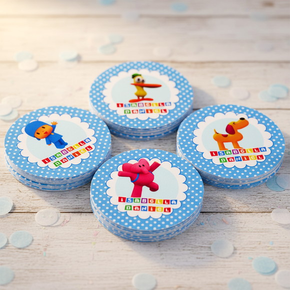 Adesivo para Latinha Pocoyo (50 unidades) - Imagem 1