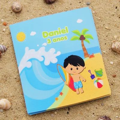 Adesivo para Lembrancinha Tema Praia (50 unidades)