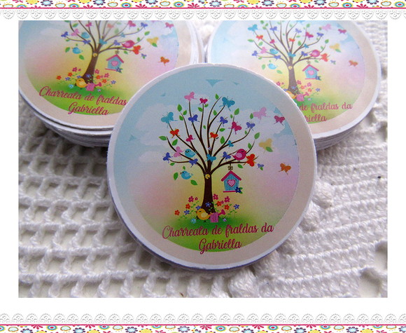 Adesivo Personalizado Jardim Encantado (50 unidades) - Imagem 2