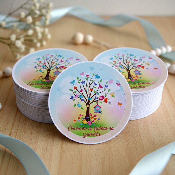 Adesivo Personalizado Jardim Encantado (50 unidades)