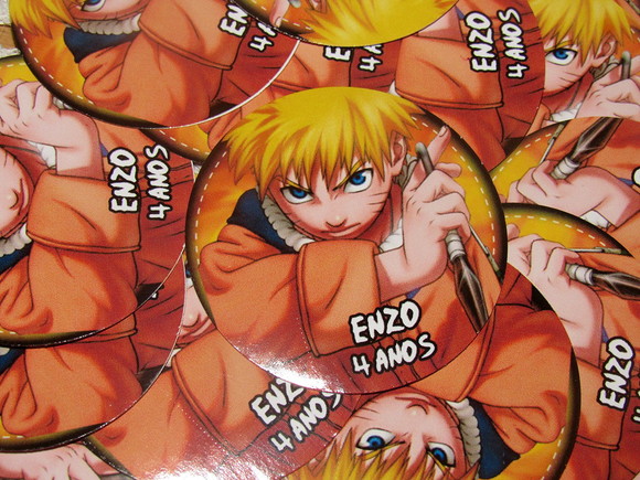 Adesivo Personalizado Naruto (50 unidades)