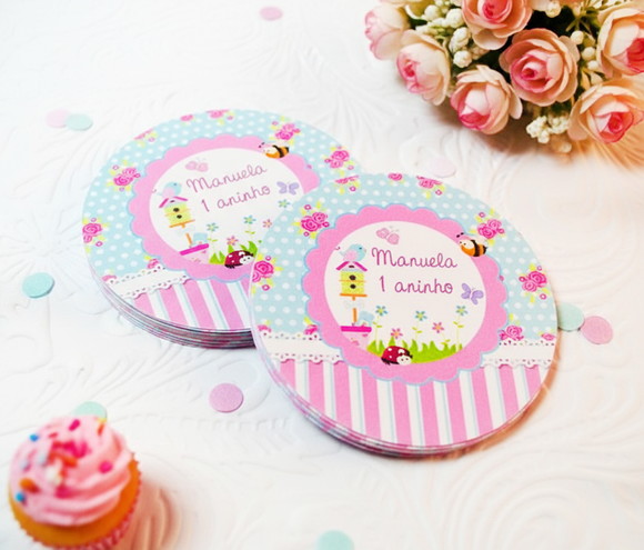 Adesivo Personalizado Jardim Encantado (50 unidades)