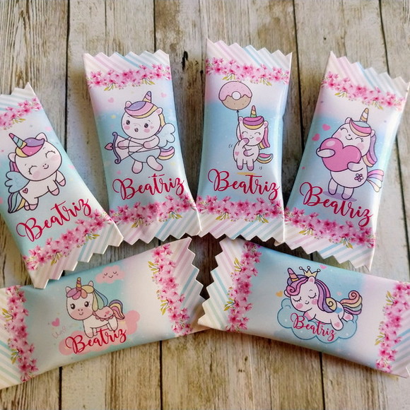 Balinha Personalizada Unicórnio (100 balinhas)