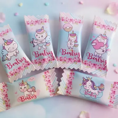 Balinha Personalizada Unicórnio (100 balinhas)