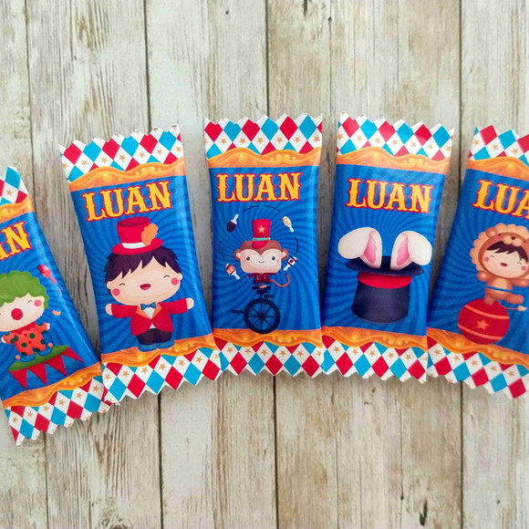 Balinhas Personalizadas Circo (100 balinhas)