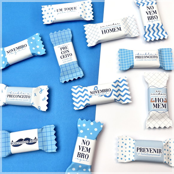 Balinhas Personalizadas Novembro Azul (100 balinhas) - Imagem 2