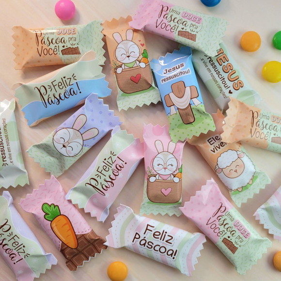 Balinhas Personalizadas Páscoa (100 balinhas)