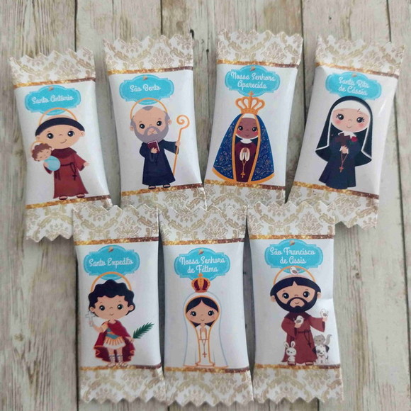 Balinhas Personalizadas Santinhos (100 balinhas)
