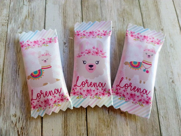 Balinhas Personalizadas Tema Lhama ( 100 unidades)
