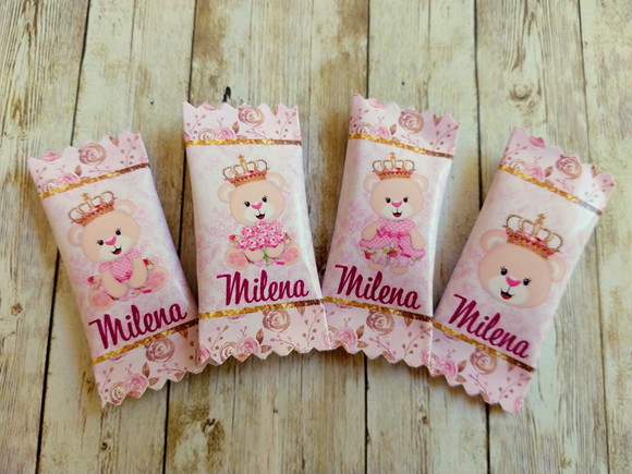 Balinhas Personalizadas Ursinha Princesa