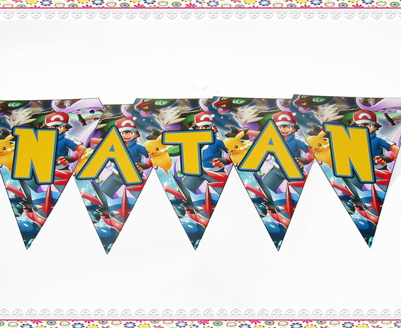 Bandeirolas Personalizadas Pokémon - Imagem 1