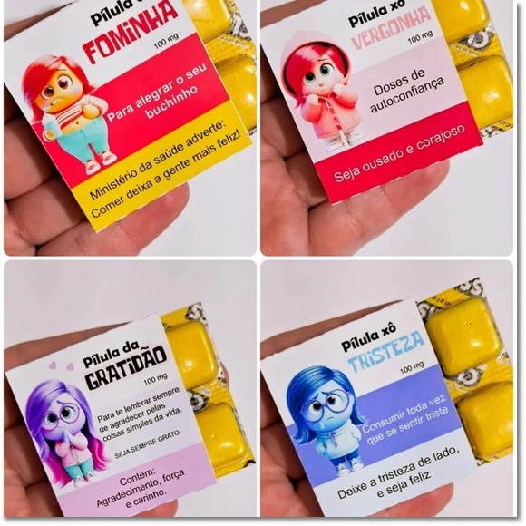Caixinha com Chiclete Emoções Divertidamente - Imagem 4