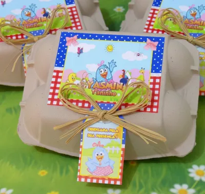 Caixinha de Ovos Galinha Pintadinha Menina