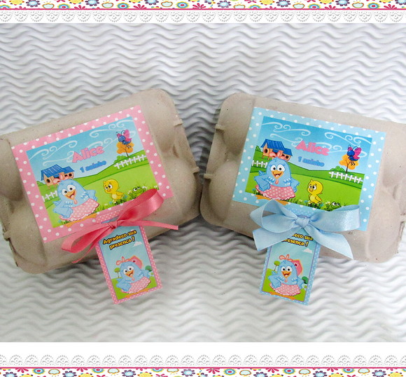 Caixinha de Ovos Galinha Pintadinha Menina