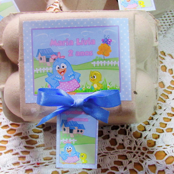 Caixinha de Ovos Galinha Pintadinha Menina - Imagem 2