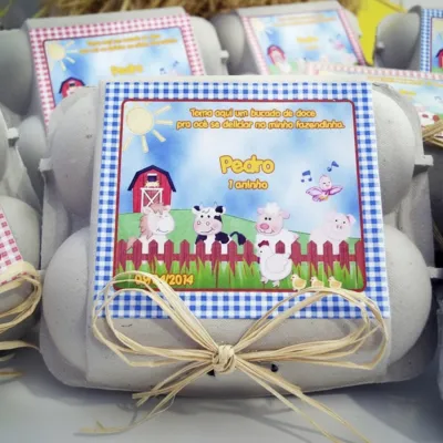 Caixinha de Ovos Personalizada Fazendeiro