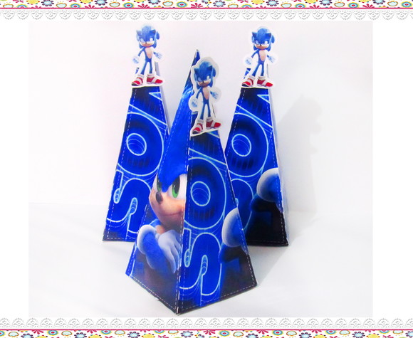 Caixinha Pirâmide Sonic - Imagem 1