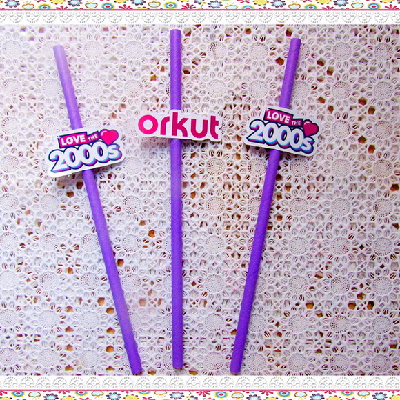 Canudo de Papel Personalizado Anos 2000 - Imagem 3