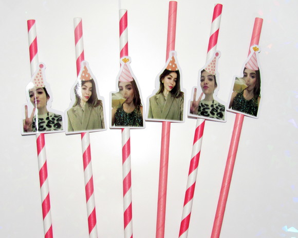 Canudo de Papel Personalizado Carinha de Festa - Imagem 2